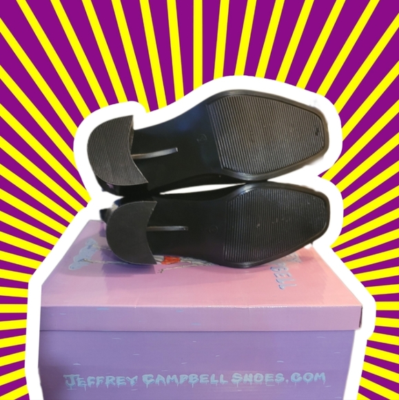 Jeffery Campbell black platform boots size 9 - Picture 4 of 4